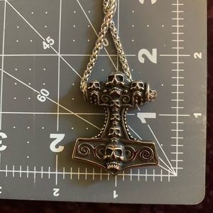 NWOT Mjolnir Viking 304 Stainless steel pendant 5 mm Stainless steel 20" Cuban